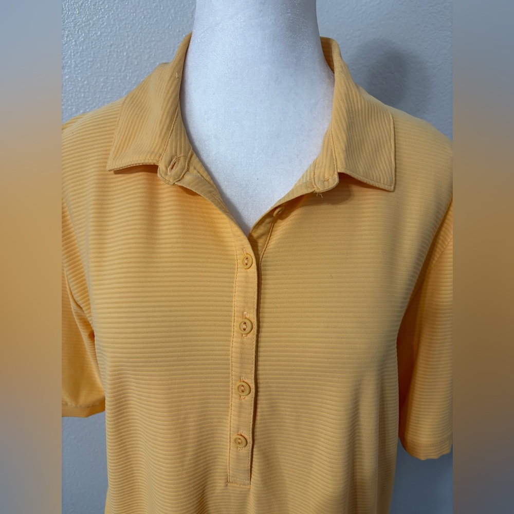 NWOT CALIA Women's Puff Sleeve Golf Polo Yellow SZ XL Athleisure Pickleball - Picture 2 of 10